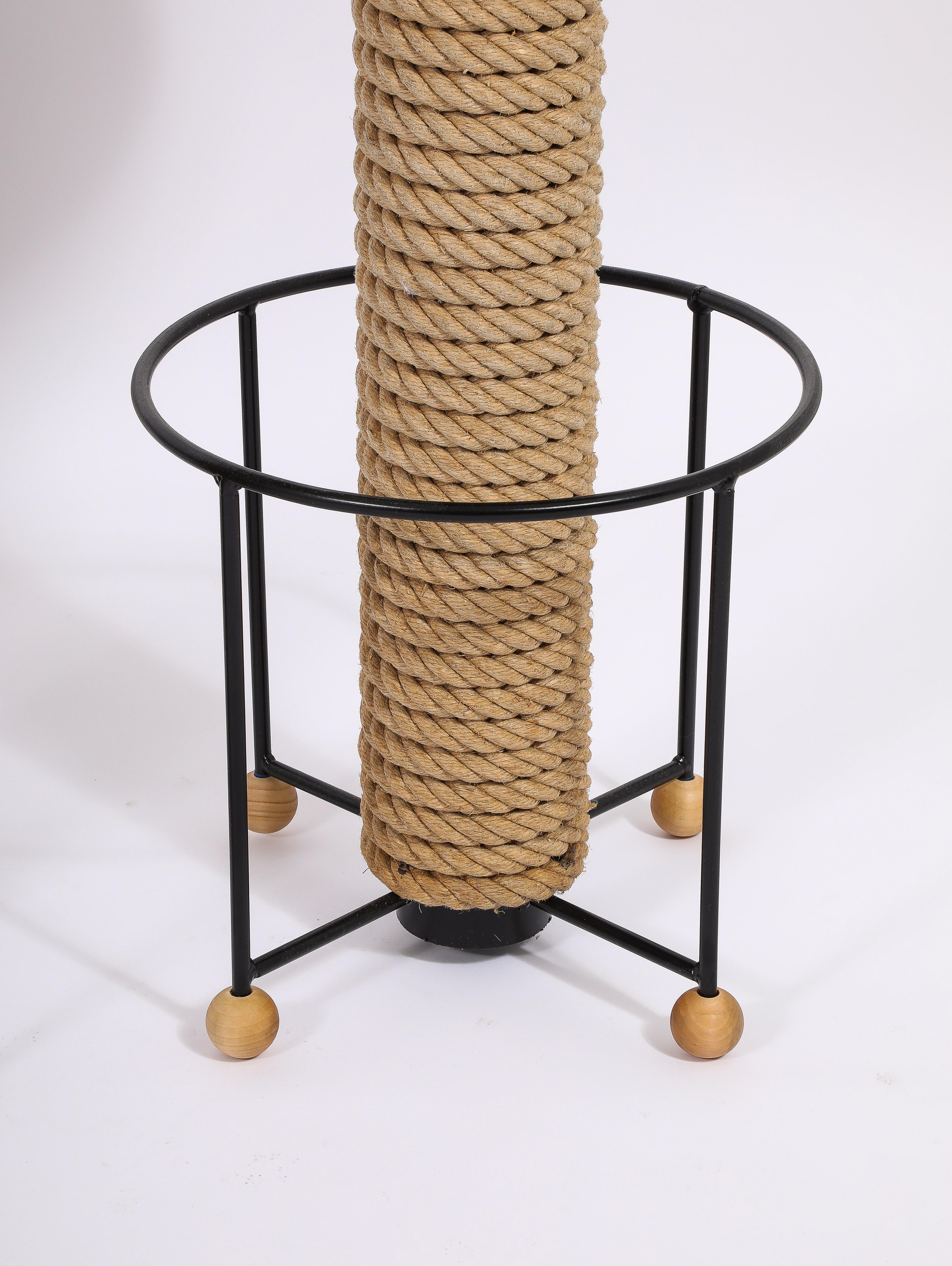 Audoux Minet Rope Barstools, France 1950's For Sale 4