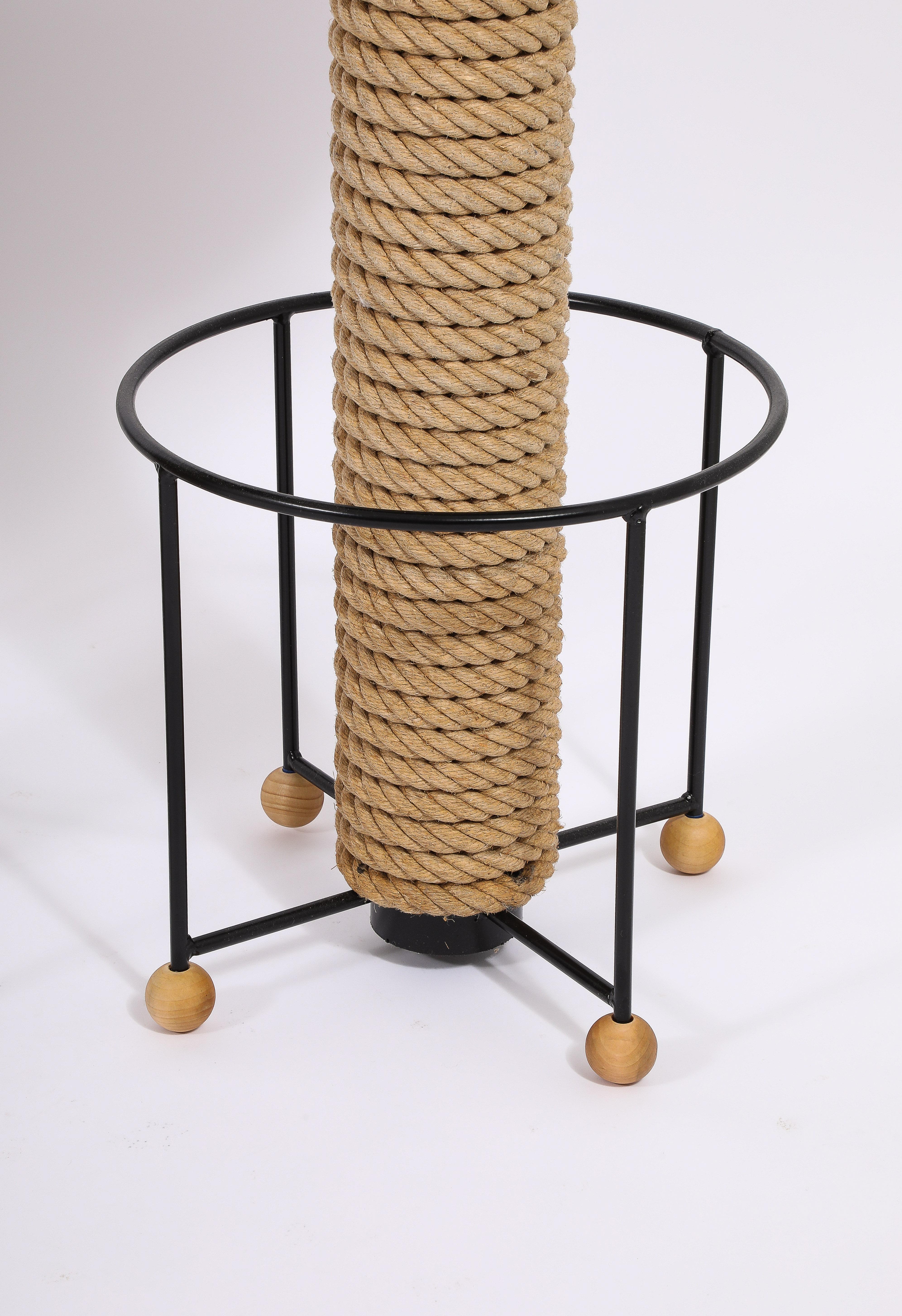 Audoux Minet Rope Barstools, France 1950's For Sale 5