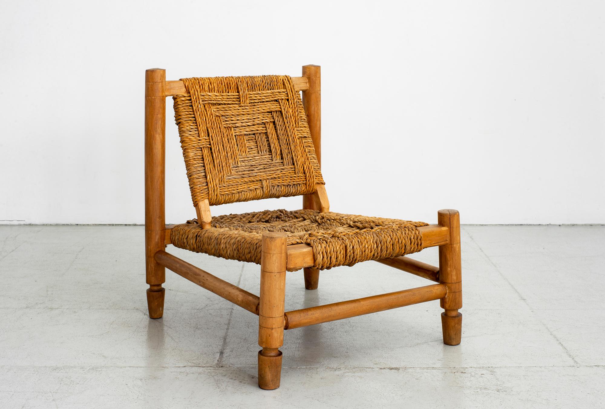 Mid-20th Century Audoux Minet Rope Chairs