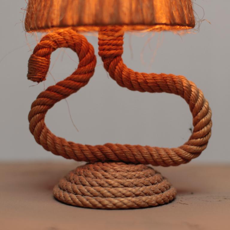 French Audoux-Minet Rope Desk Lamp