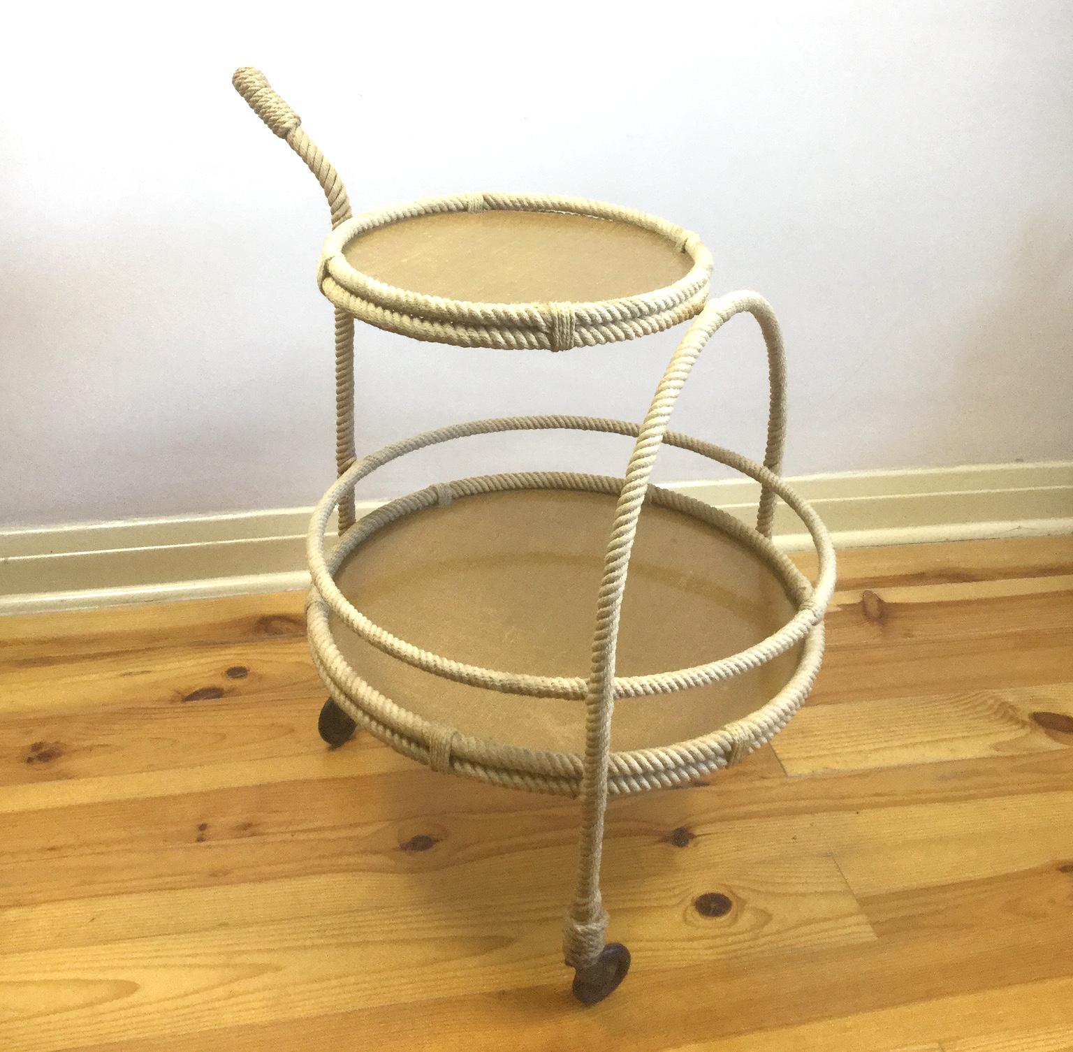 Audoux Minet Rope Drinks Trolley, 1960s 1