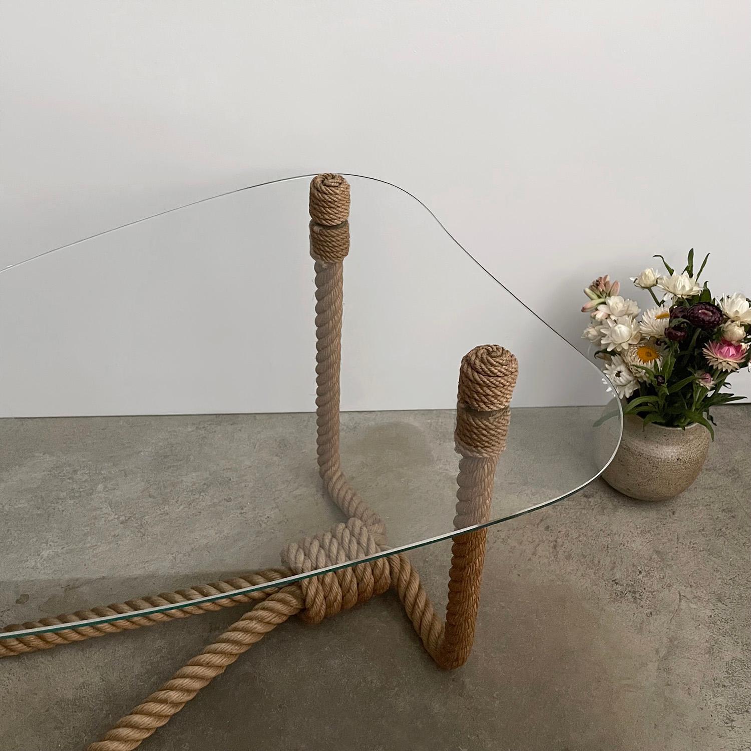 Audoux Minet Rope & Glass Coffee Table  9