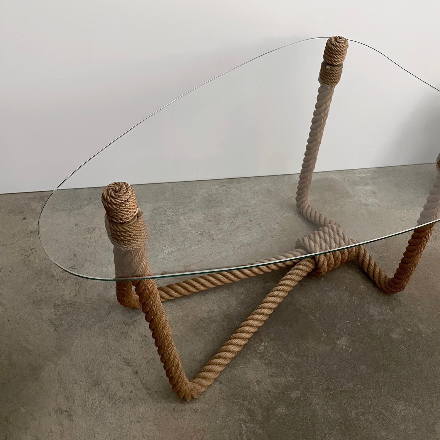 Audoux Minet Rope & Glass Coffee Table  10