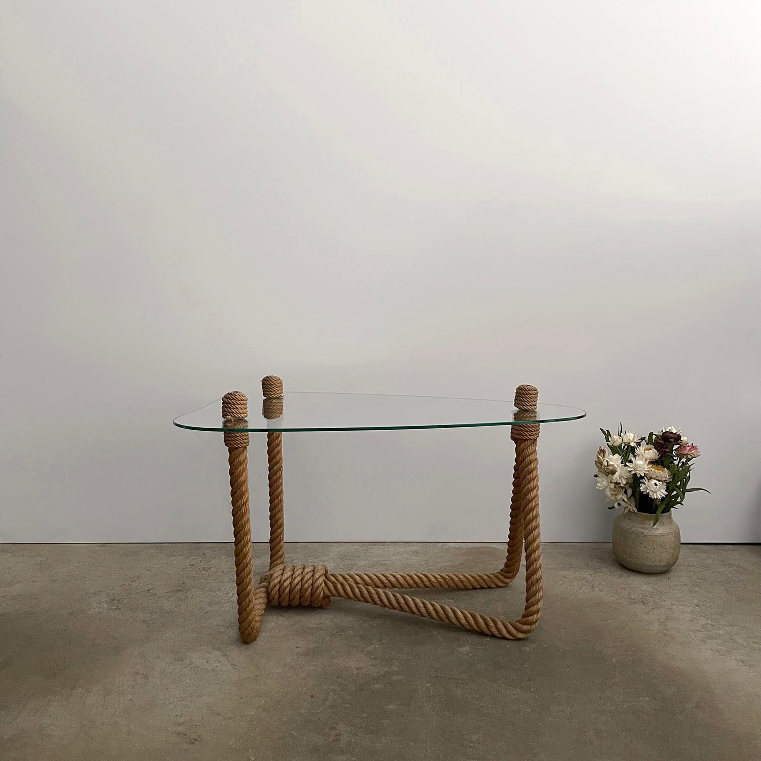 Audoux Minet Rope & Glass Coffee Table  13