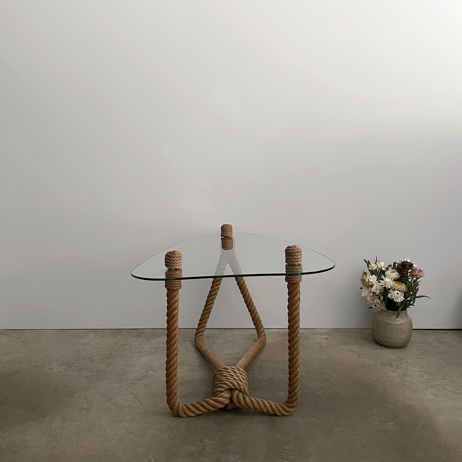 Audoux Minet Rope & Glass Coffee Table  14