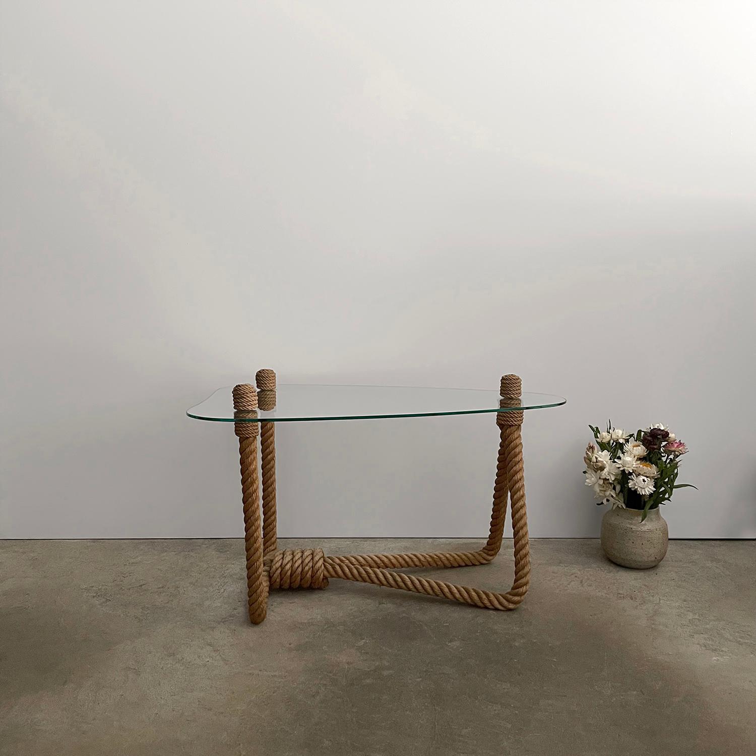 Audoux Minet Rope & Glass Coffee Table  15