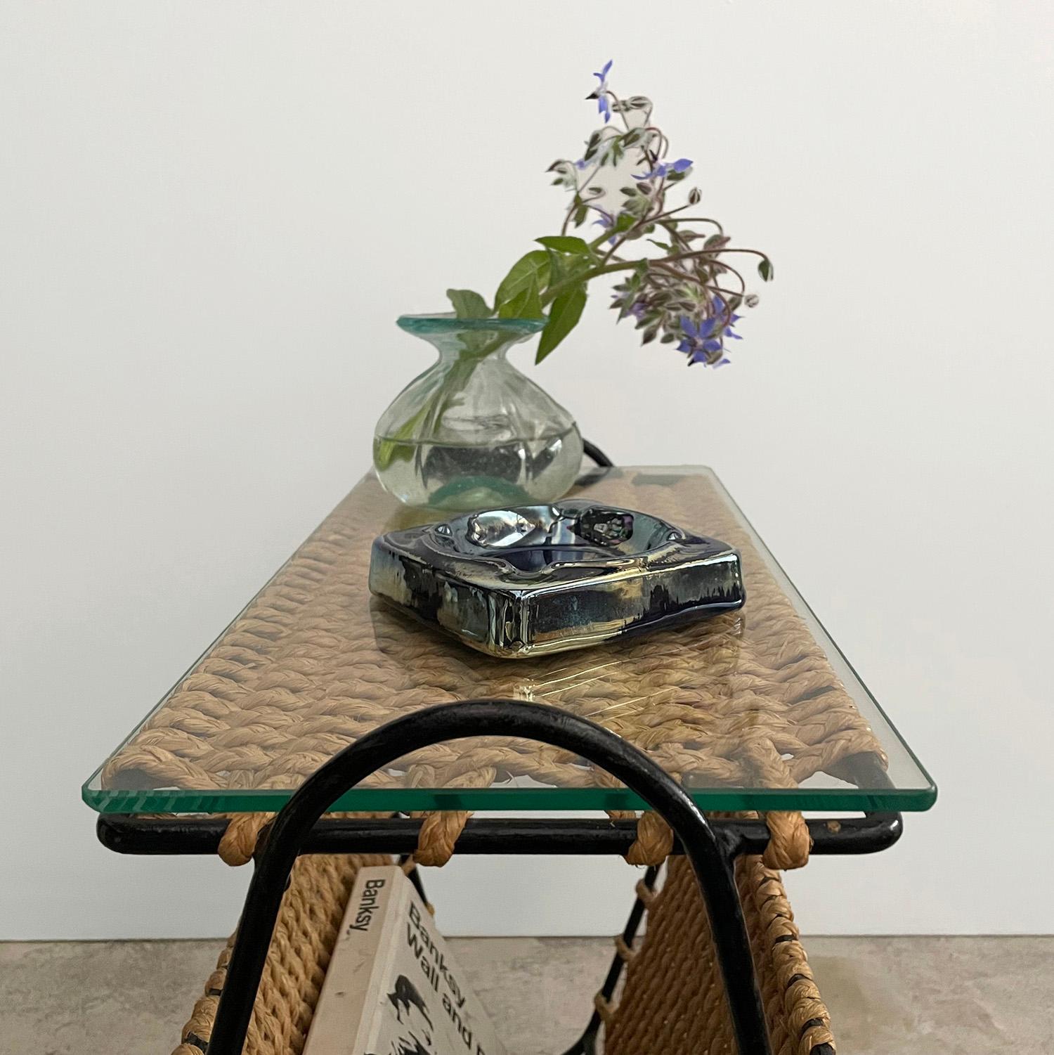 Table d'appoint pour magazines Audoux Minet Rope & Iron  en vente 7