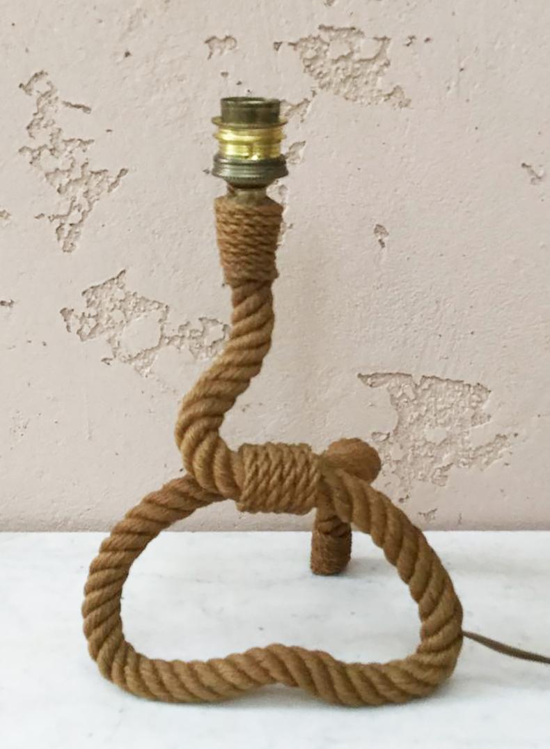 Mid-Century Modern Audoux Minet Rope Lamp, circa 1960