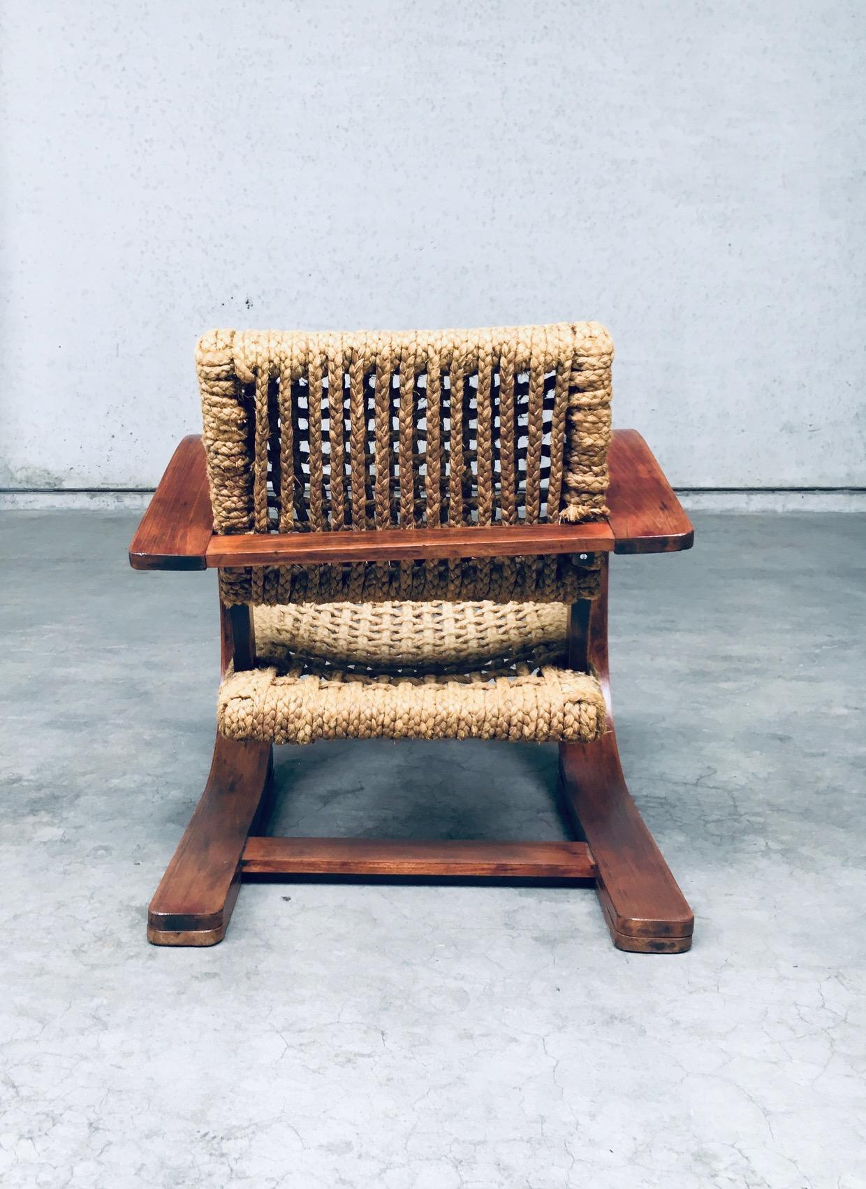 Audoux Minet Rope lounge Chair for Vibo Vesoul, France 1930's For Sale 3