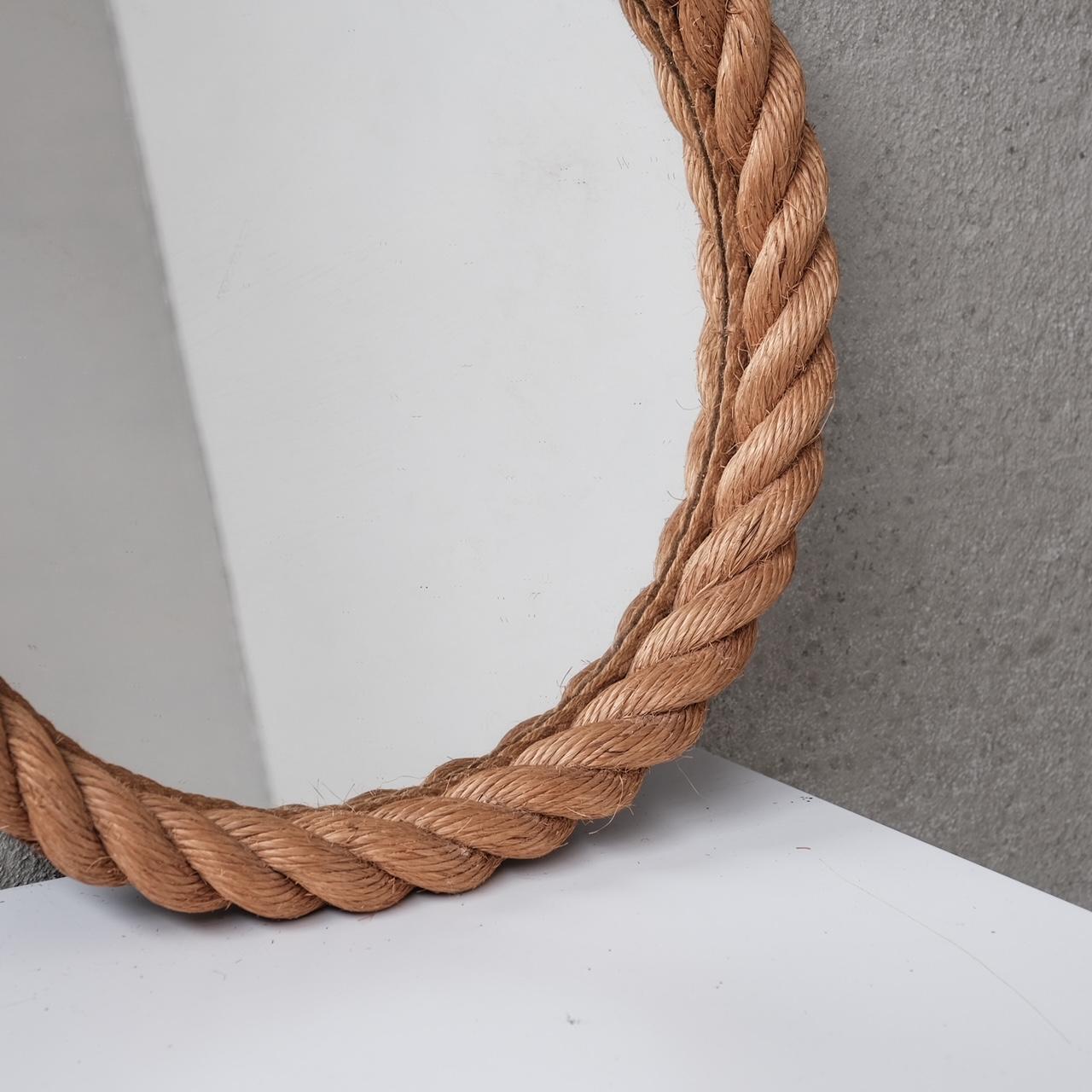 circular mirror with rope