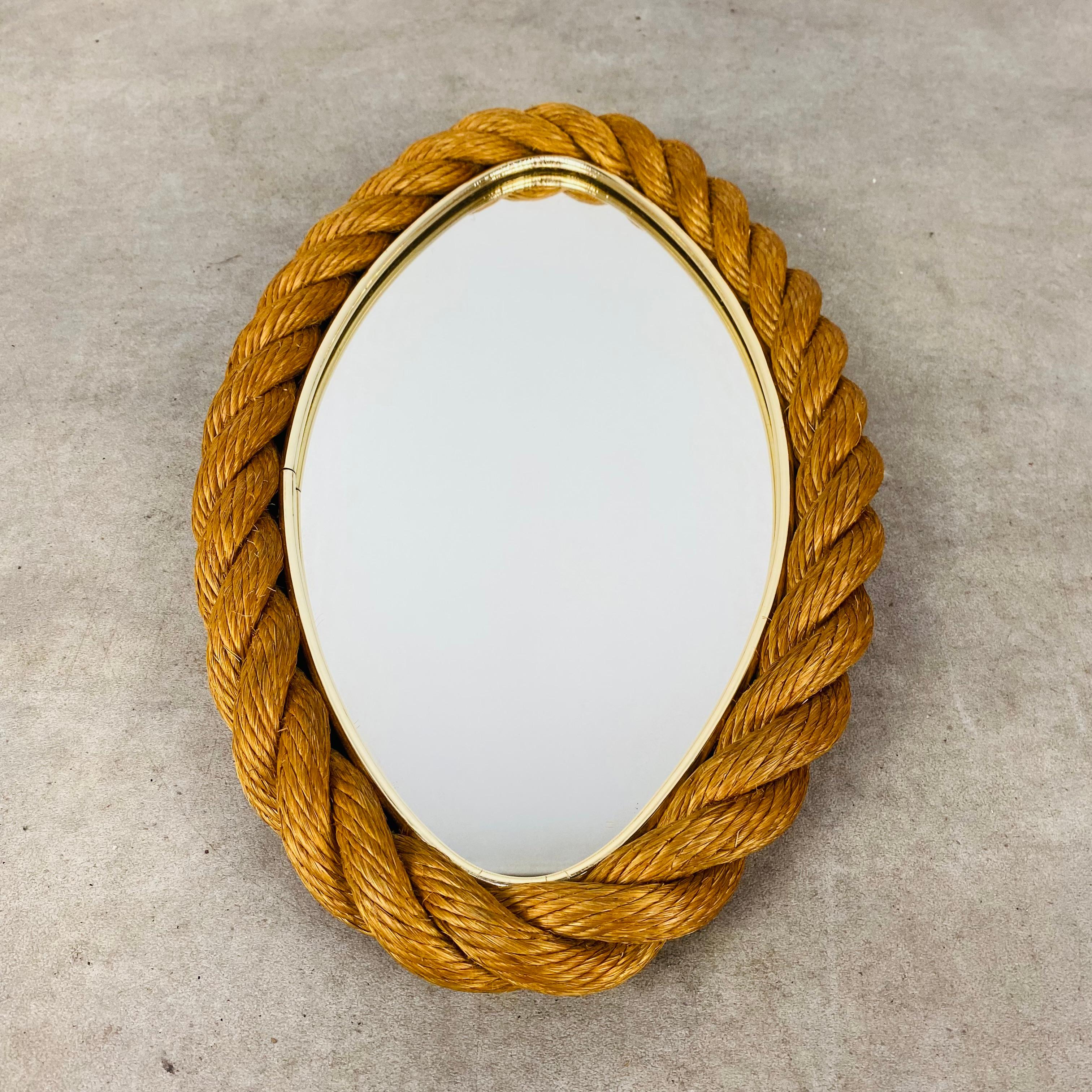 Audoux Minet rope mirror  In Good Condition In BELFORT, FR