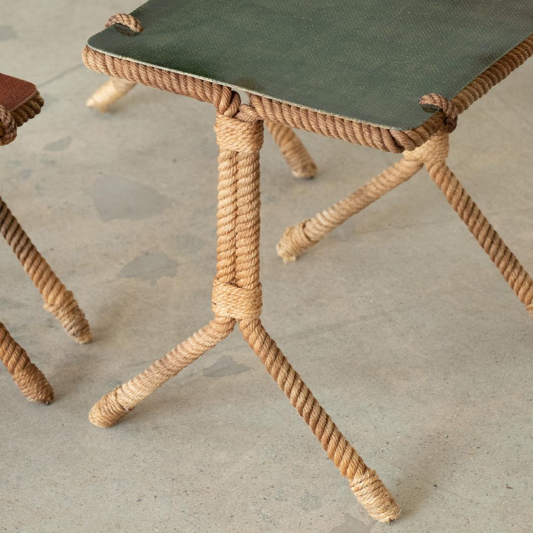Audoux-Minet Rope Nesting Tables, Set of 3 8