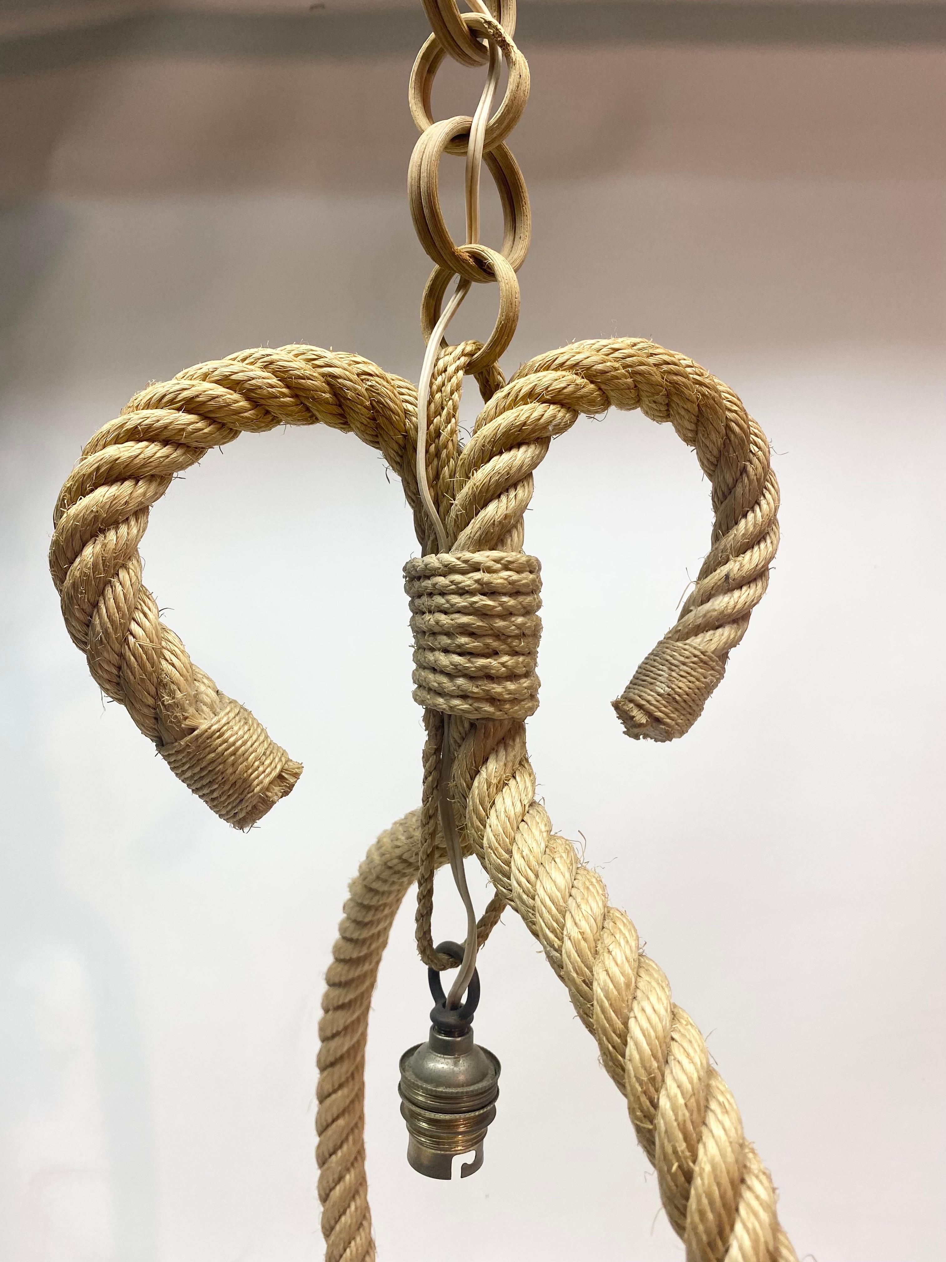 Original European Audoux Minet rope pendant.