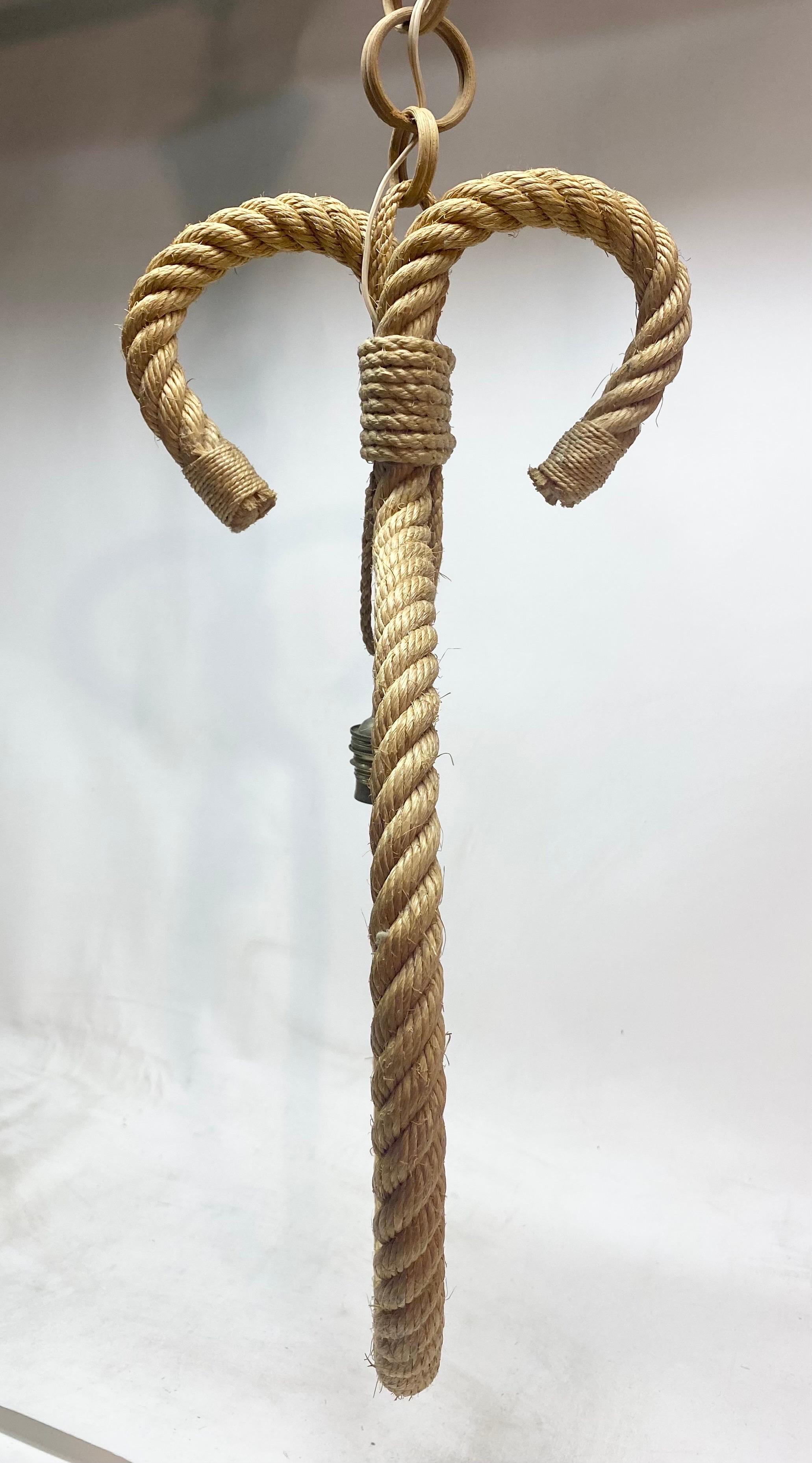 Audoux Minet Rope Pendant In Good Condition For Sale In East Hampton, NY