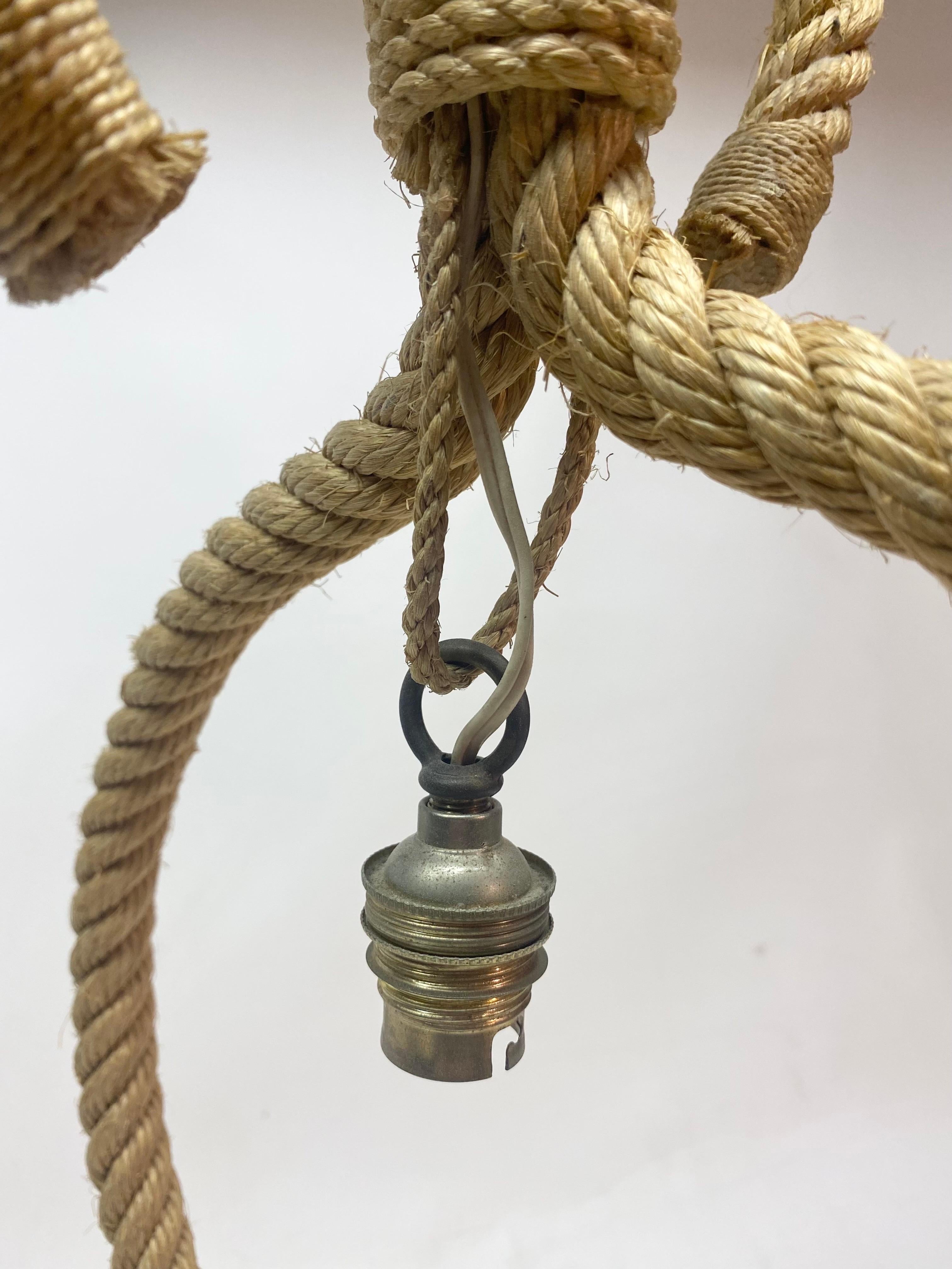 20th Century Audoux Minet Rope Pendant For Sale