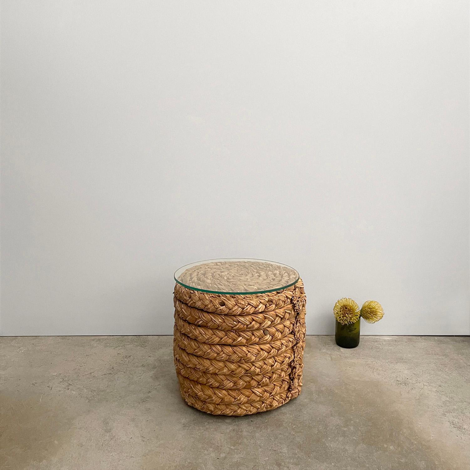 French Audoux Minet Rope Side Table For Sale