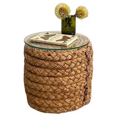 Vintage Audoux Minet Rope Side Table