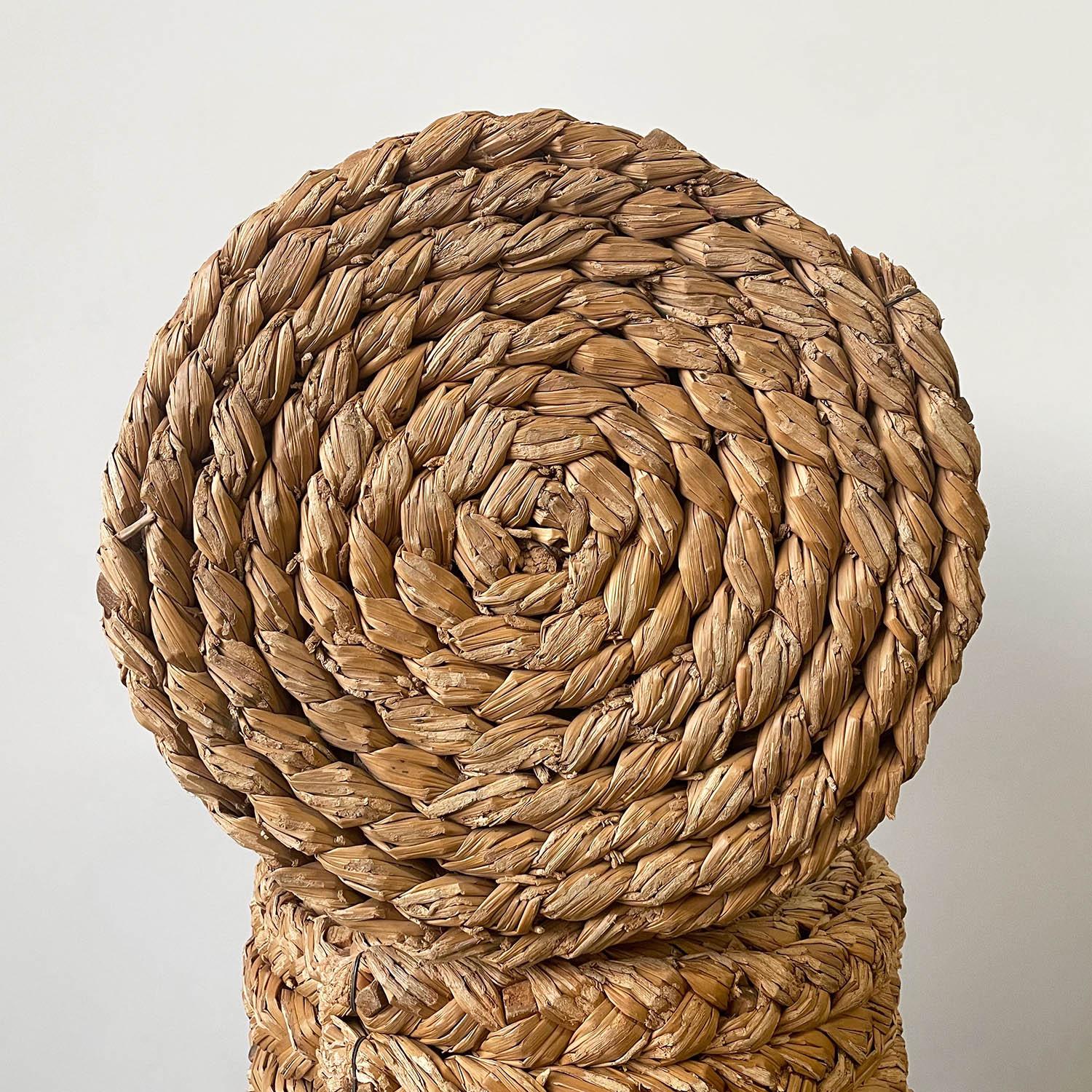 French Audoux Minet Rope Stool For Sale