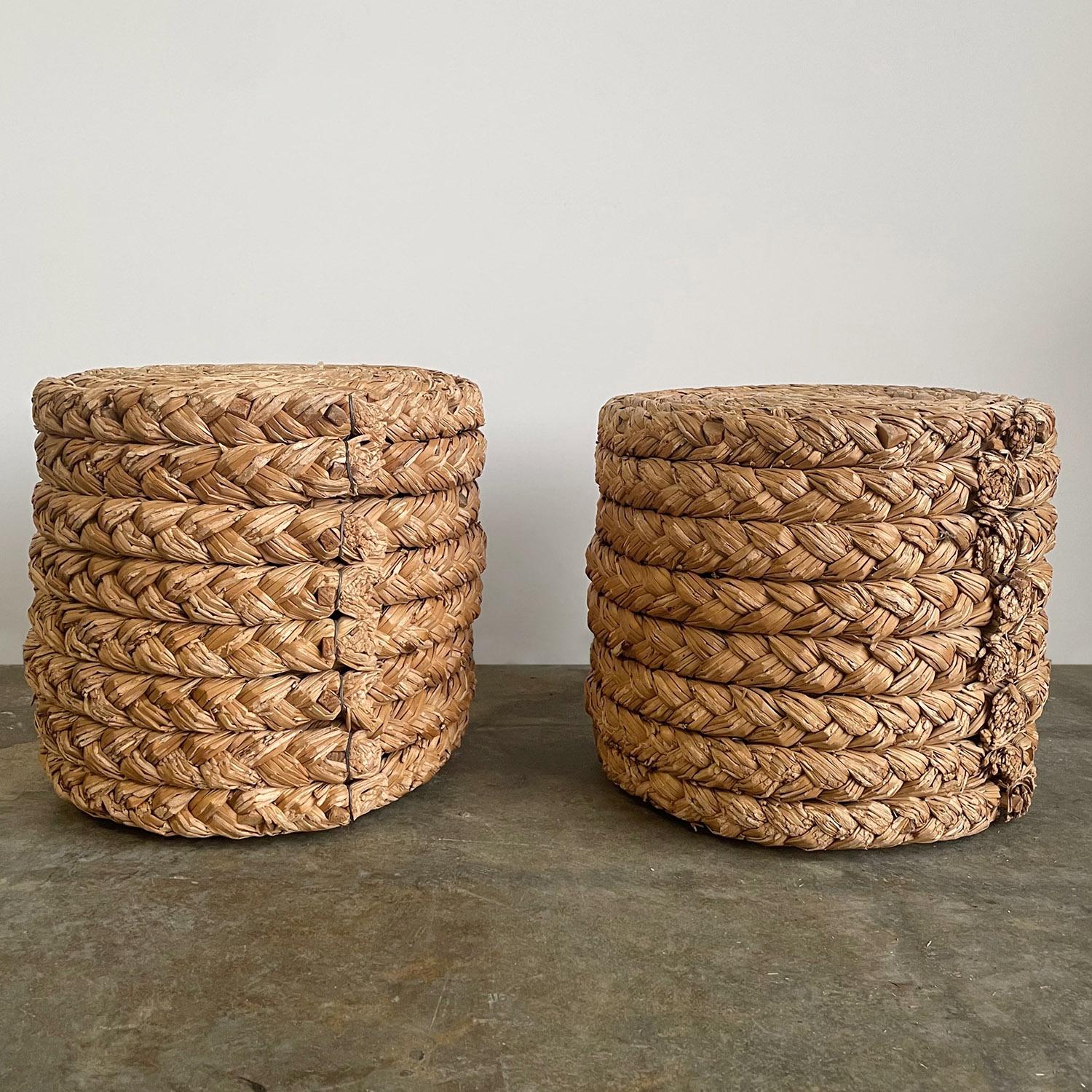 Metal Audoux Minet Rope Stool For Sale