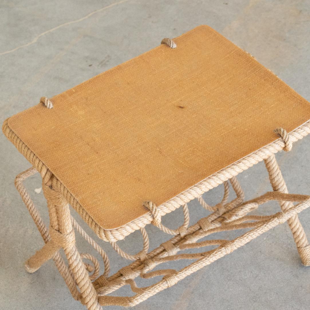 Audoux-Minet Rope Table and Magazine Rack 3