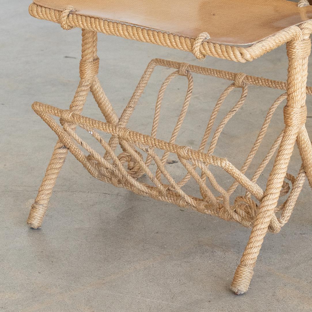 Audoux-Minet Rope Table and Magazine Rack 4