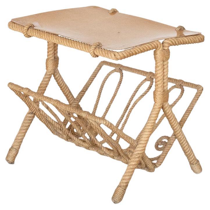 Audoux-Minet Rope Table and Magazine Rack