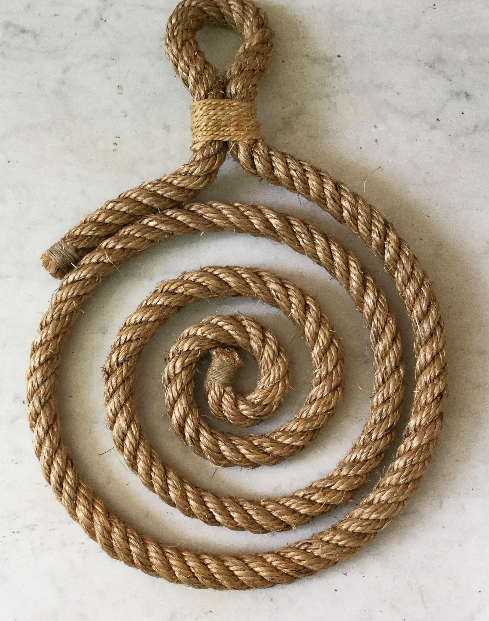 Audoux Minet rope trivet, circa 1960.