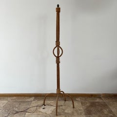 Audoux-Minet Rope Work Mid-Century French Floor Lamp
