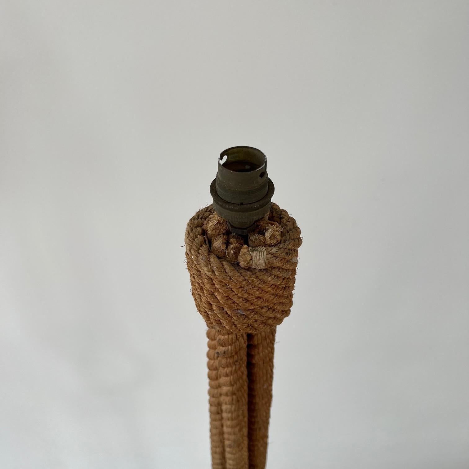 Audoux-Minet Rope Work Mid-Century French Floor Lamp For Sale 1