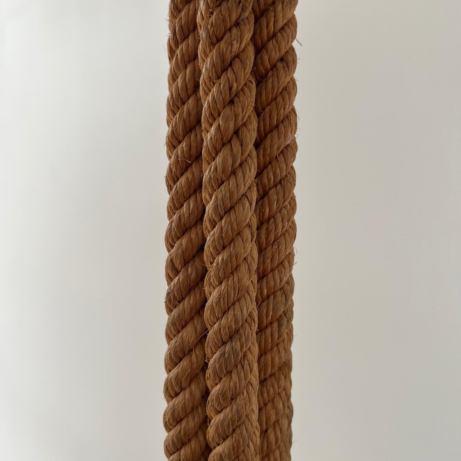 Audoux-Minet Rope Work Mid-Century French Floor Lamp For Sale 5
