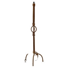 Vintage Audoux-Minet Rope Work Mid-Century French Floor Lamp