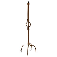 Audoux-Minet Rope Work Mid-Century French Floor Lamp