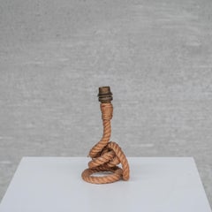 Audoux-Minet Rope Work Mid-Century French Table Lamp
