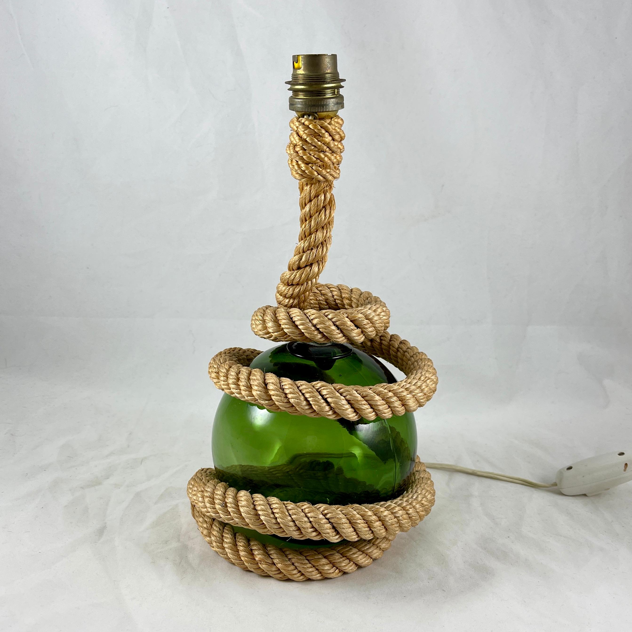 nautical glass ball with rope