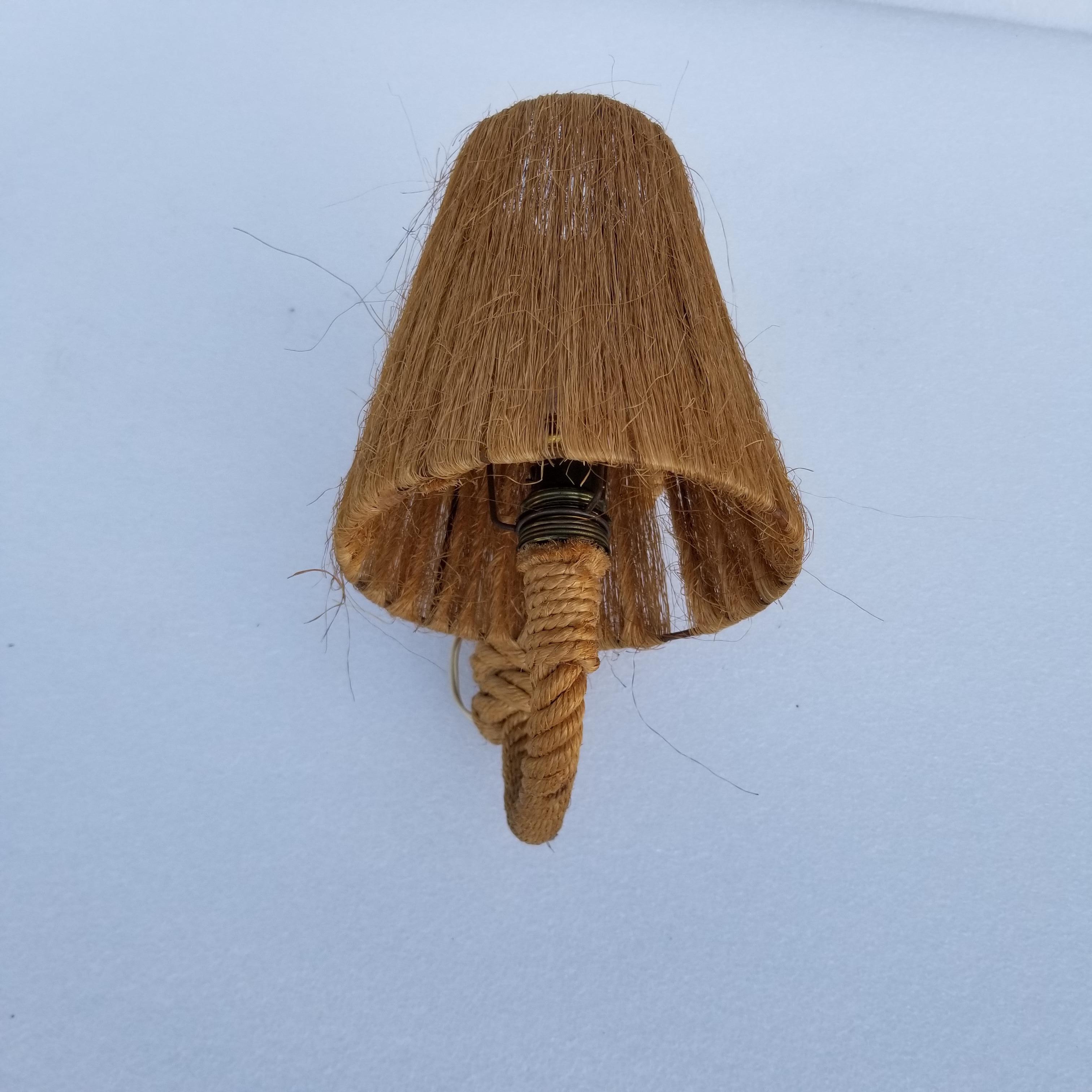Original Audoux & Minet sconce, rope and raffia
1 light, 25 watt max.