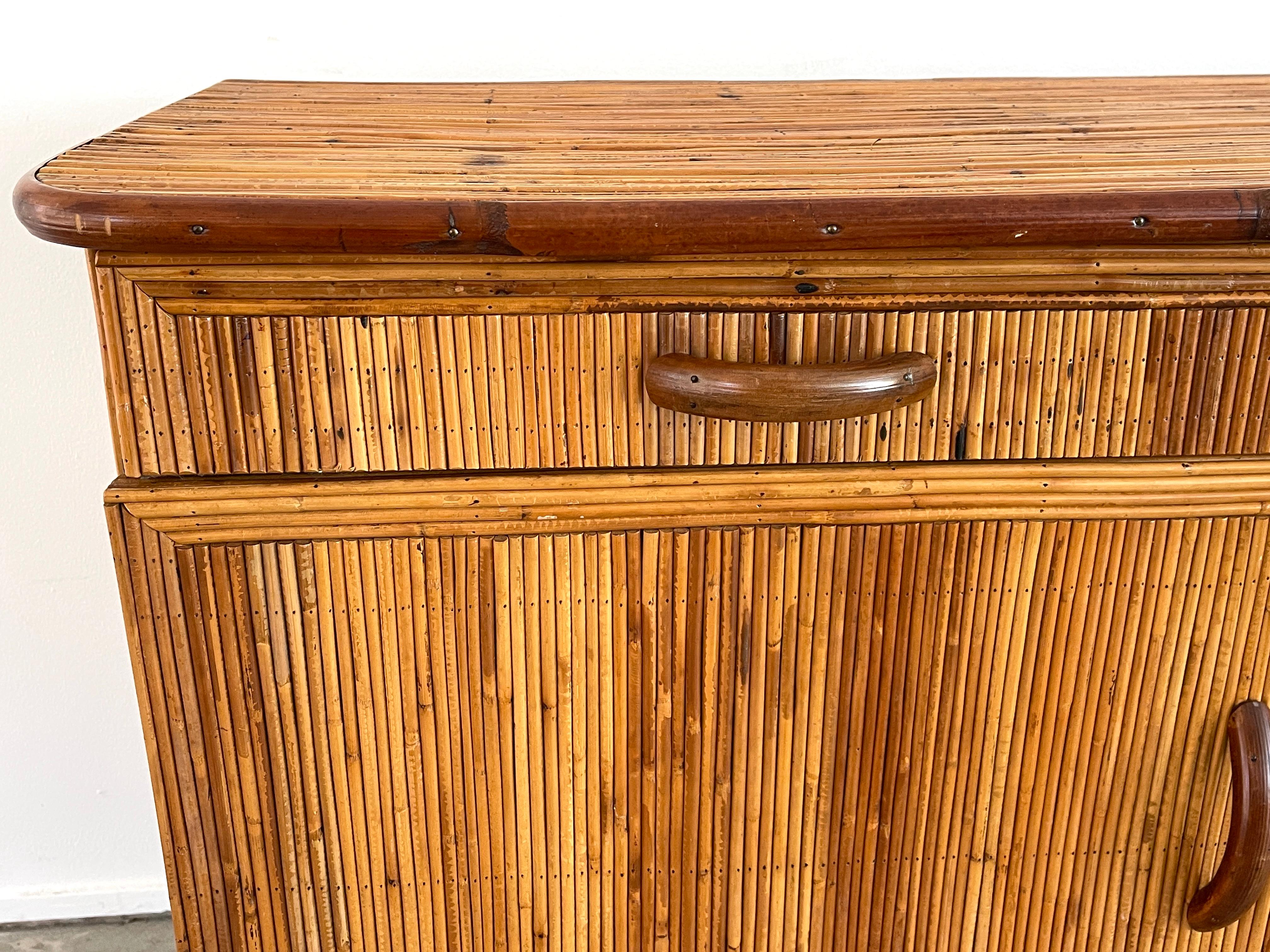 Bamboo Audoux Minet Sideboard For Sale