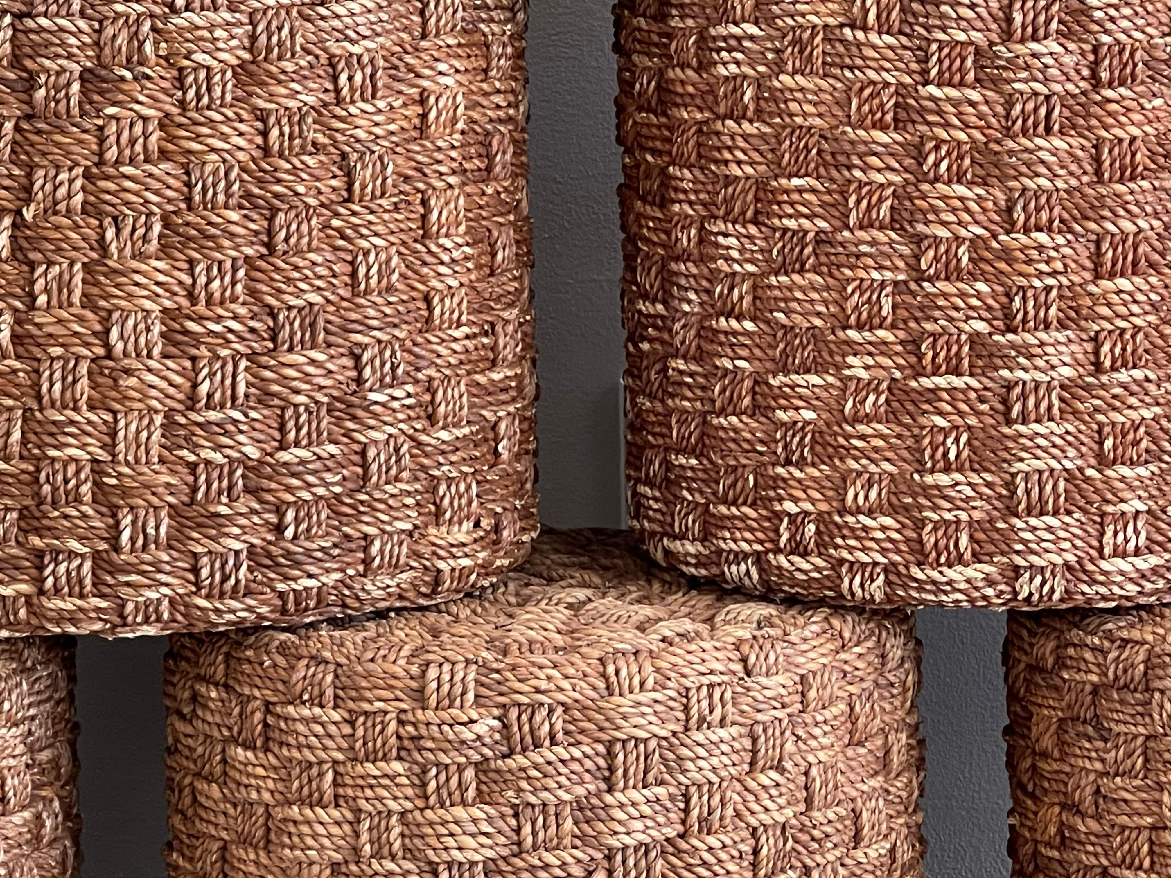French Woven Stools  For Sale 1