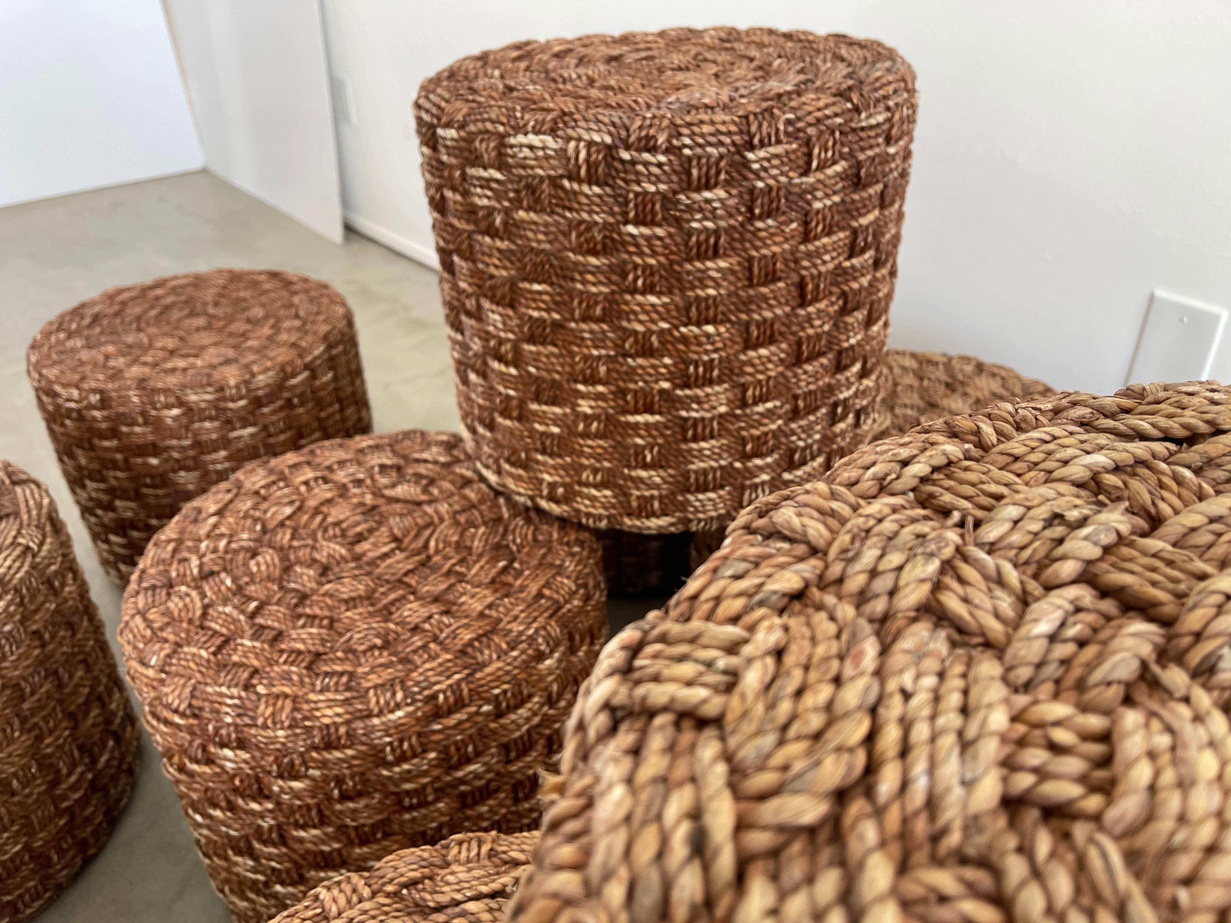 French Woven Stools  For Sale 3