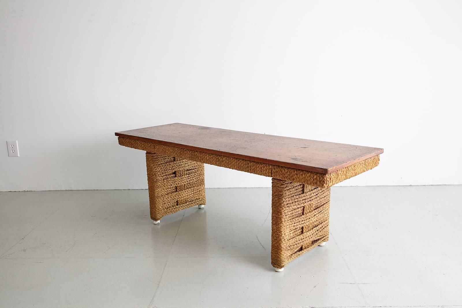 Mid-20th Century Audoux Minet Table or Bench