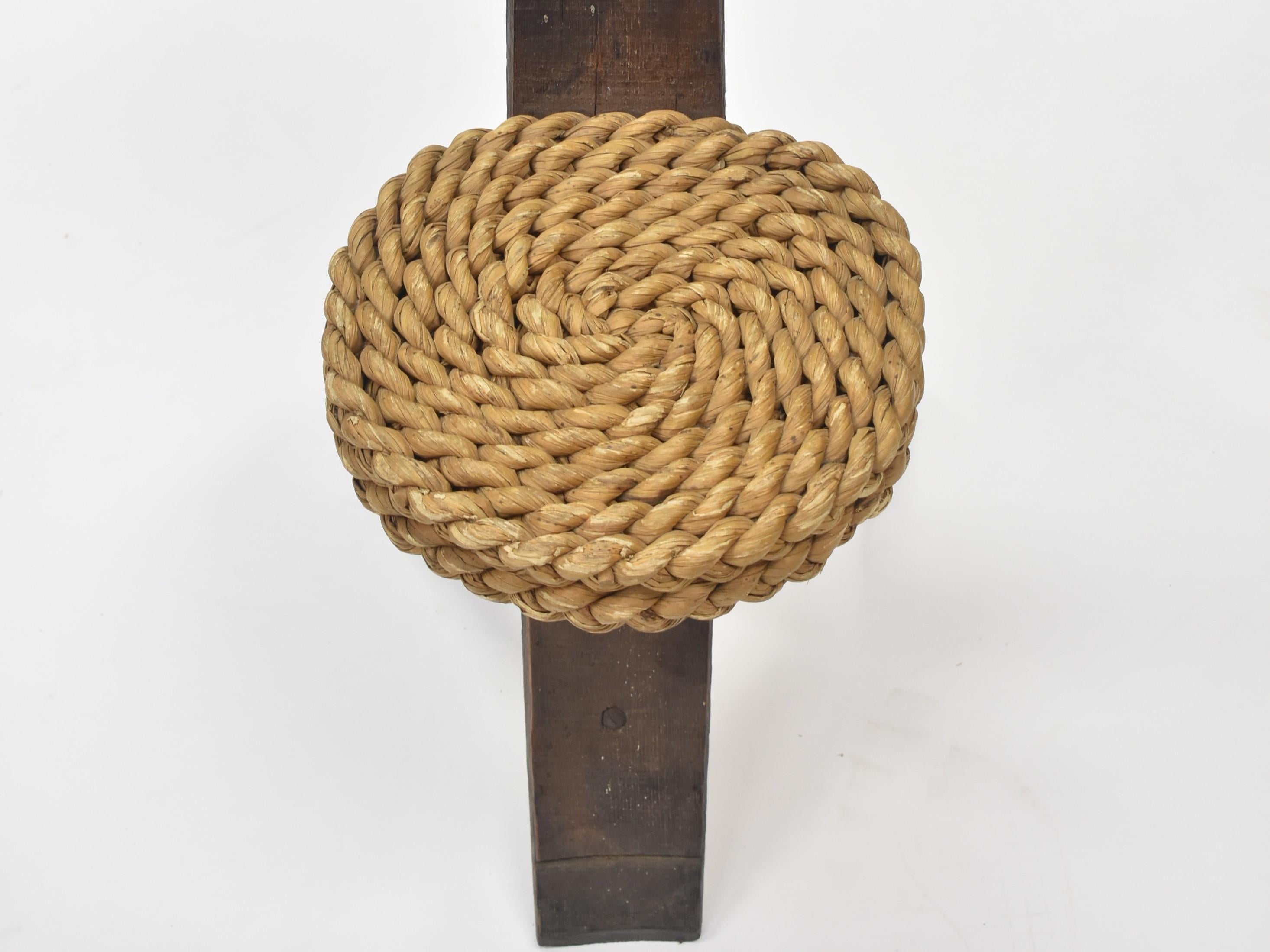 Mid-20th Century Audoux Minet Tripod Rope Chair, 1950s
