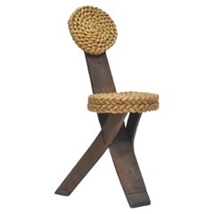 Audoux Minet Tripod Rope Chair, 1950s