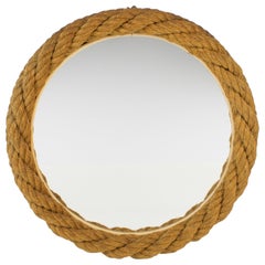 Audoux Minet Wall-Mounted Rope Mirror, circa 1960