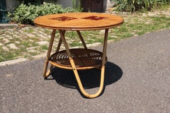 Audoux Minnet Couchtisch aus Rattan und Keramik