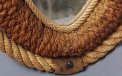 Audoux Twink Mirror in Rope and Leather, 1950