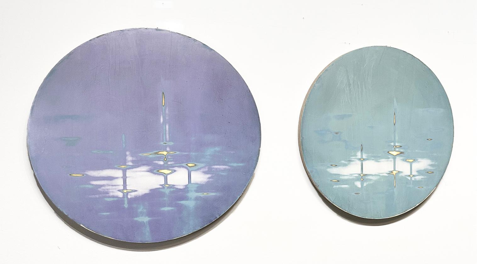 AUDRA WEASER
"Ocean Flight Diptych"
Acrylic, Metallic Pigments, Plaster Paint on Panel
30 x 30 in. Each  30 x 60 in. Overall
___________________

Utilizing a minimalist color palette, Weaser’s process-based paintings are excavations of memories