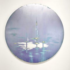 Ocean Flight I_2023_Audra Weaser_Acrylic/Metallic Pigment/Plaster_Round_Abstract