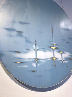 Ocean Flight II_2023_Audra Weaser_Acrilico/Pigmento metallico/Gesso_Round_Abstract