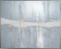 "Pacific Lights" Contemporary Abstract Framed Mixed Media on Panel Painting