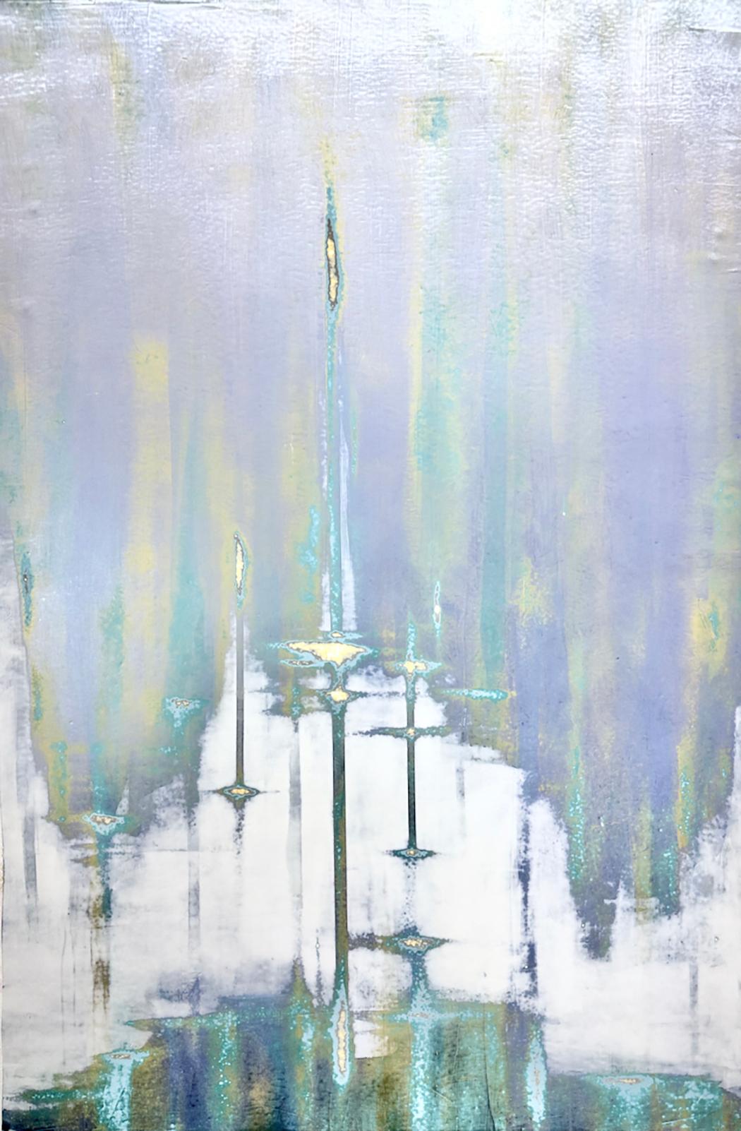 Abstract_Violet_Mixed Media_Metallic_Acrylic/Plaster_Audra Weaser_Pearl Dives