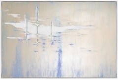 "Hidden Tides" Contemporary Abstract Framed Mixed Media on Panel Painting